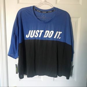 NIKE Running | Logo T-Shirt | Blue and Black | 2X